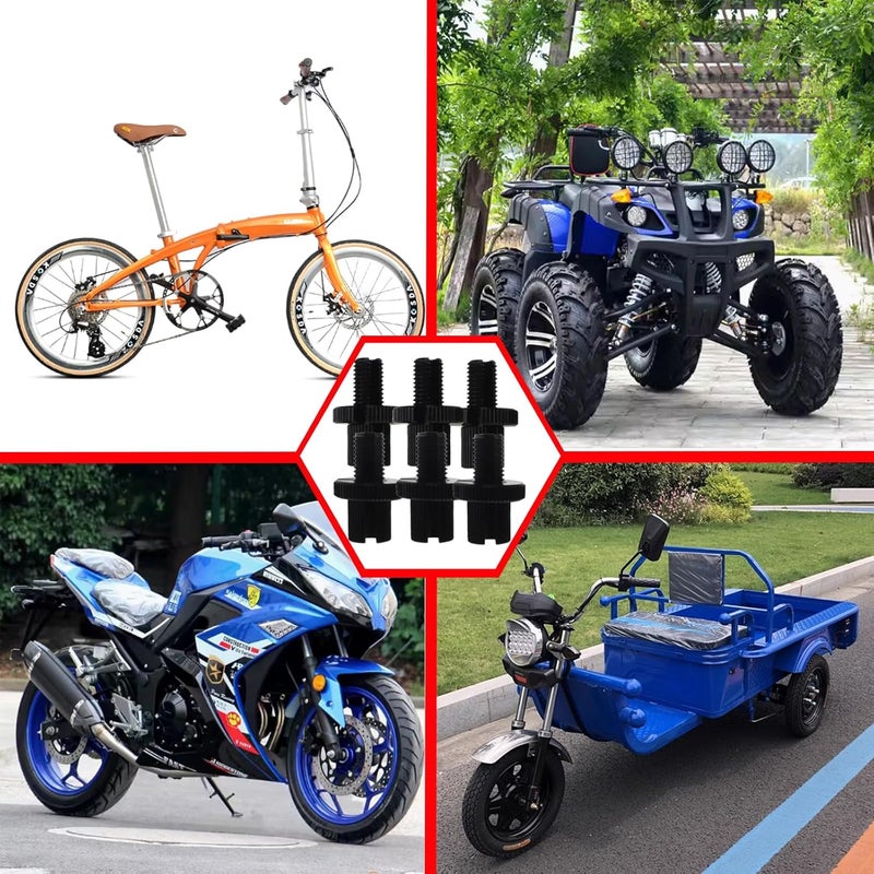 Nihfien 6 PCS M10 Clutch Brake Cable Adjuster Screw,Universal Brake Clutch Cable Line Adjuster Screw Adjusting Nut Bolt with Slotted 10MM for Motorcycle Motorbike Moped Scooter Dirt Bike-Black - Image 5